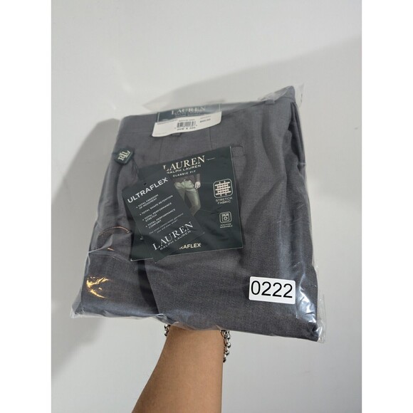NWT LAUREN Ralph Lauren Pants Men 36x32 Gray Classic Fit Ultraflex Performance - Picture 9 of 9